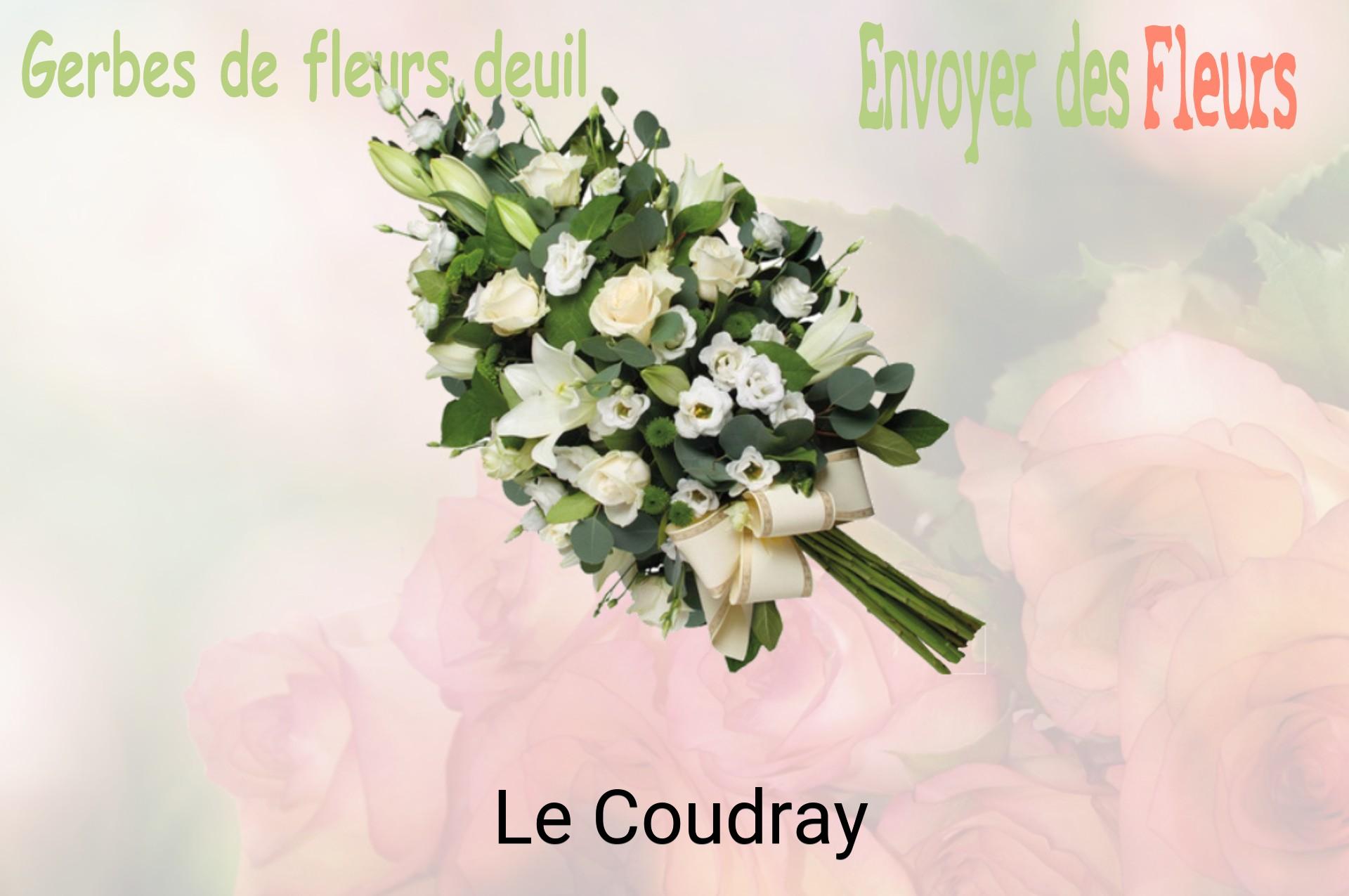 Gerbe de fleurs de deuil livrée à Le Coudray